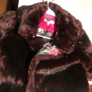 Ted Baker faux fur burgundy
